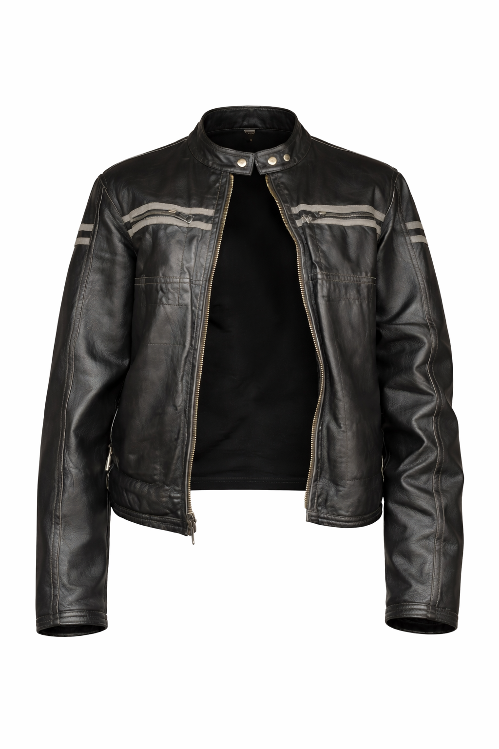 Leather Jacket & Jeans