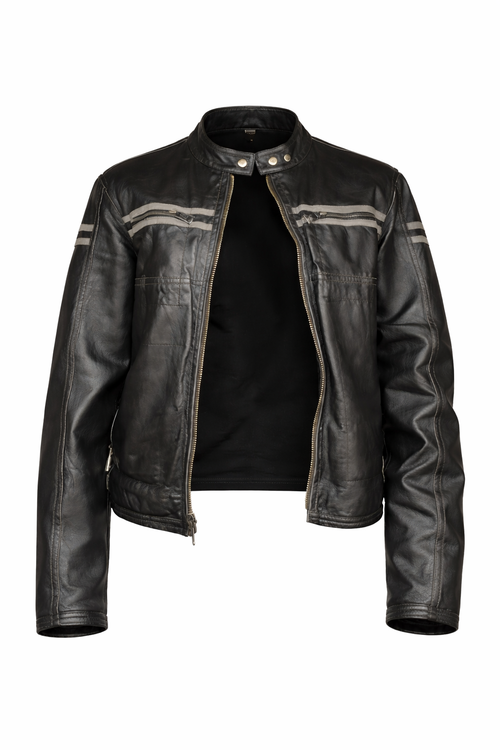 Leather Jacket & Jeans